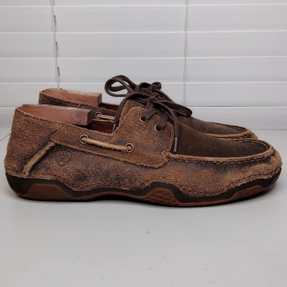 Ariat 4LR Gleeson Suede Leather Driving Moccasin Slip On Loafers Size 10D - Picture 3 of 12